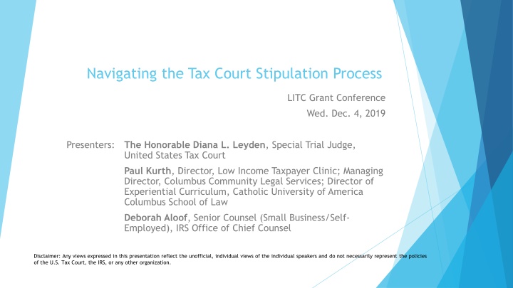 Mastering Tax Court Stipulations: Key Practices and Procedures