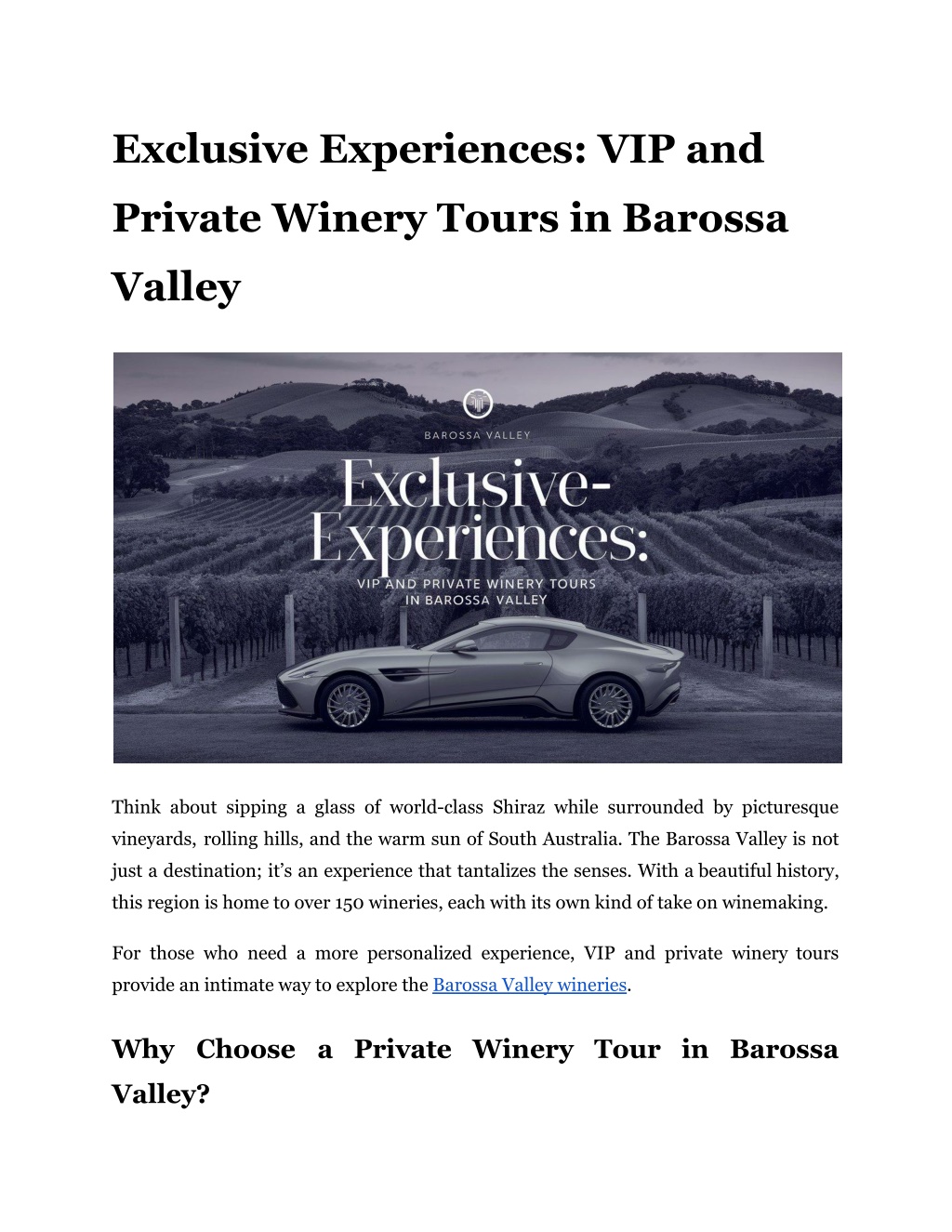 exclusive experiences vip and l.w