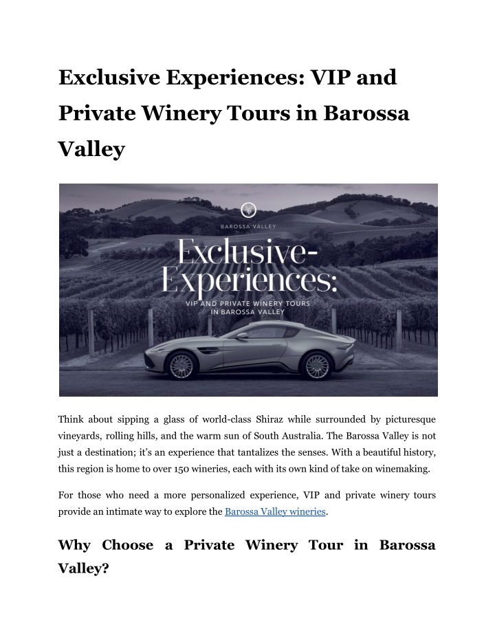 exclusive experiences vip and n.w