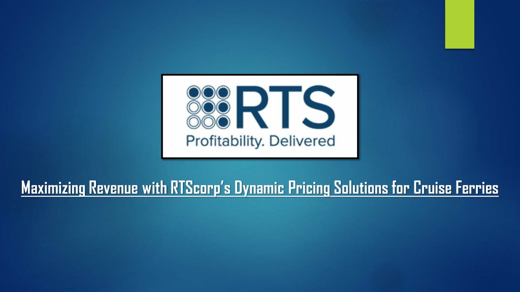 maximizing revenue with rtscorp s dynamic pricing l.w