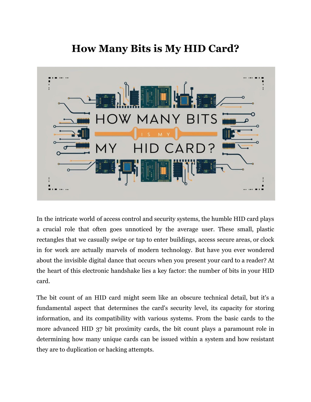 how many bits is my hid card l.w