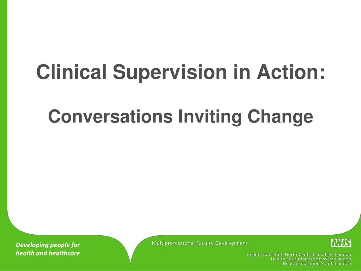 Conversations Inviting Change in Clinical Supervision
