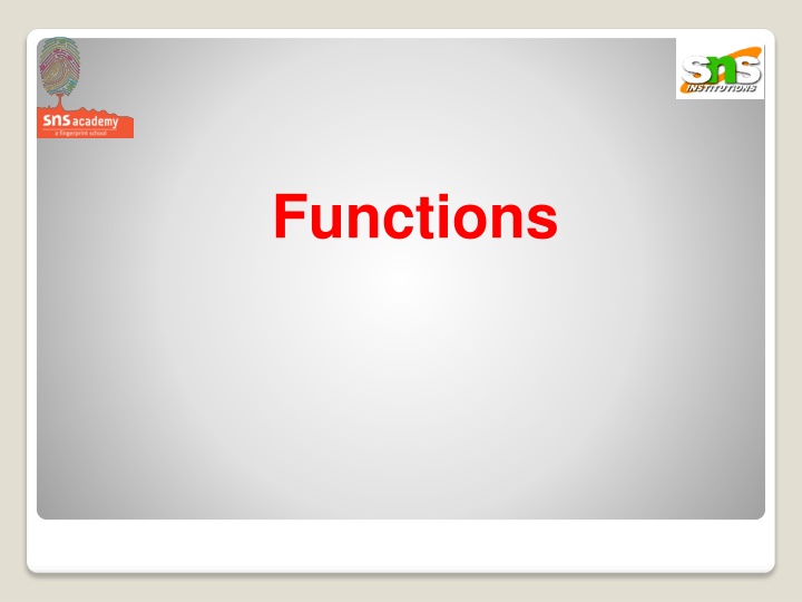 Functions in Programming
