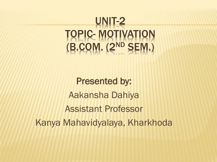 Motivation Theories: Key Concepts and Implications