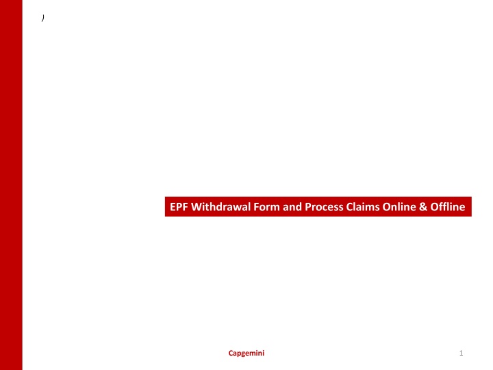 Guide to Capgemini EPF Withdrawal Form & Online Claim Process