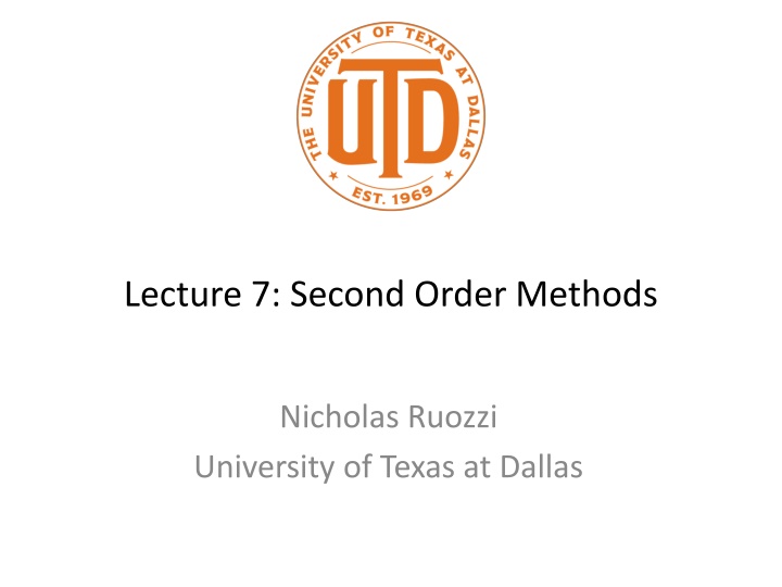 Optimization Methods: Understanding Gradient Descent and Second Order Techniques