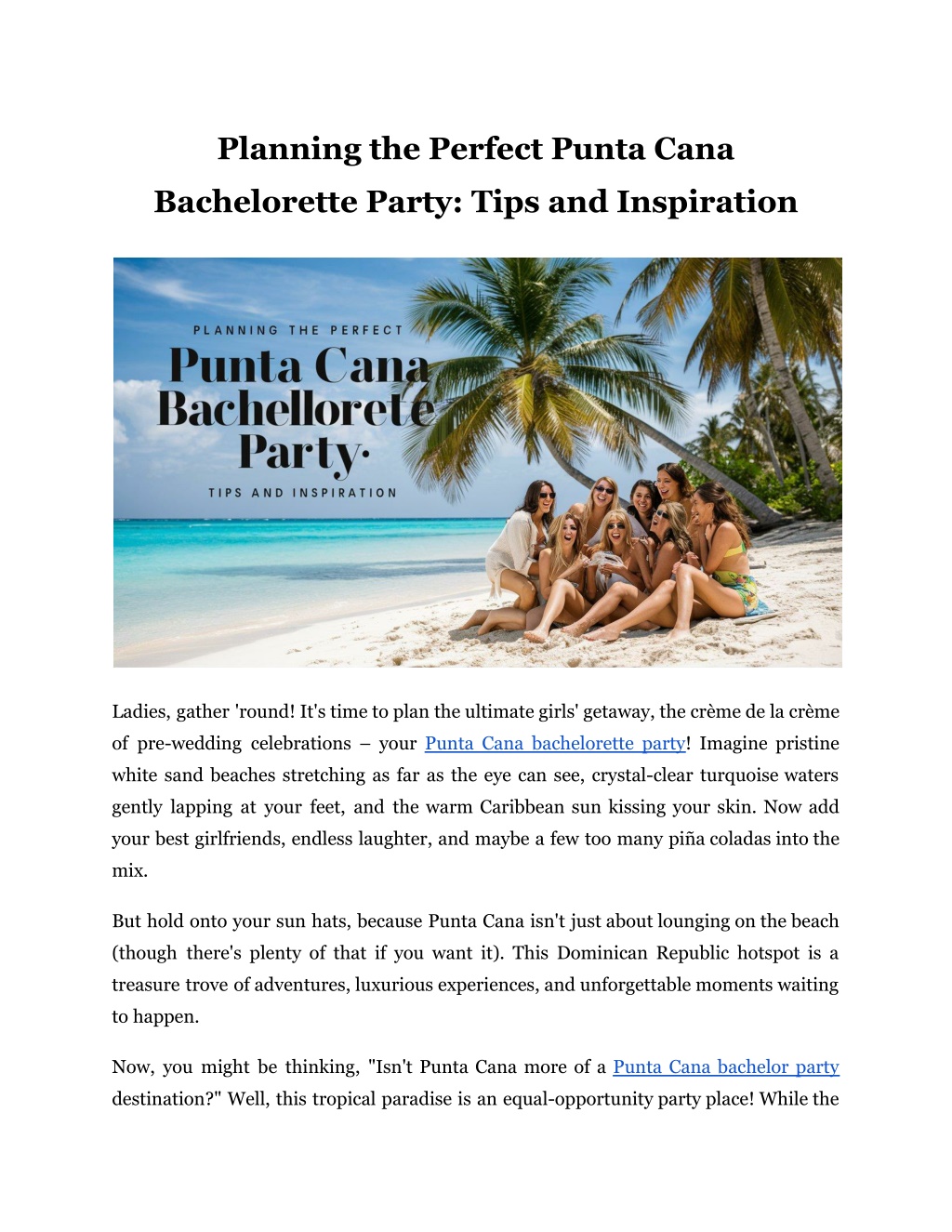 planning the perfect punta cana l.w