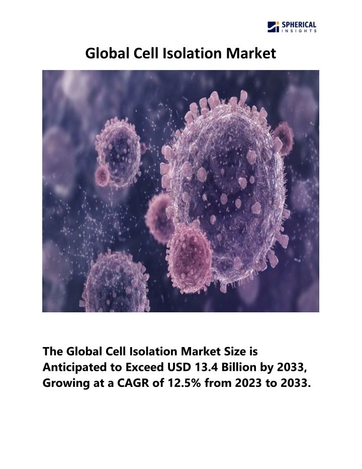 global cell isolation market n.w
