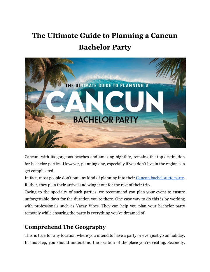 the ultimate guide to planning a cancun n.w