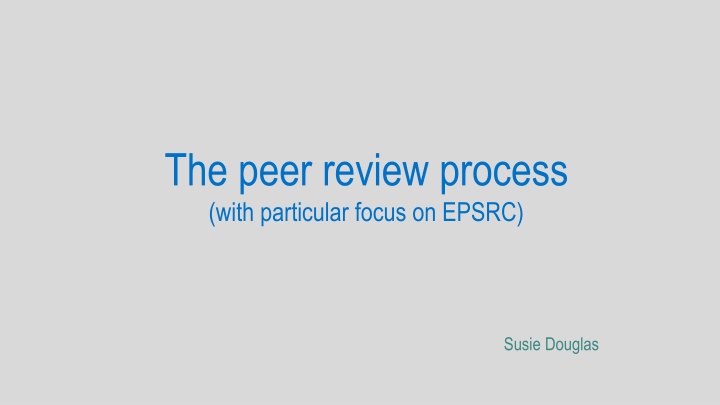 The Research Proposal Process with EPSRC Focus