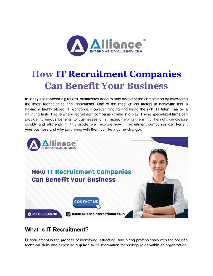 how it recruitment companies can benefit your n.w
