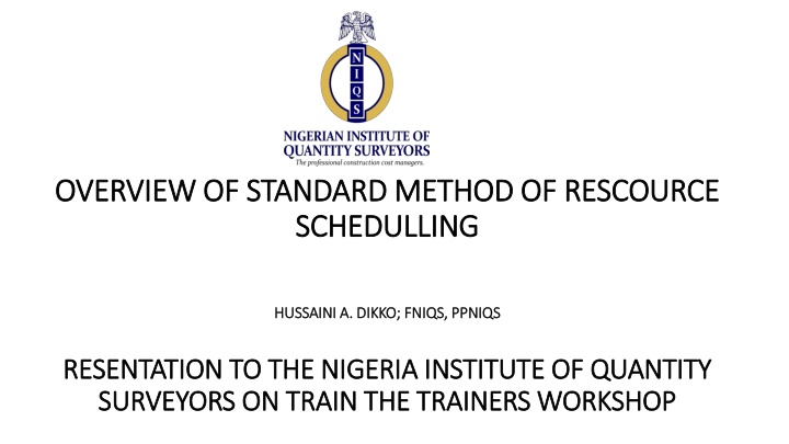 Overview of Standard Method of Resource Scheduling for Effective Project Management
