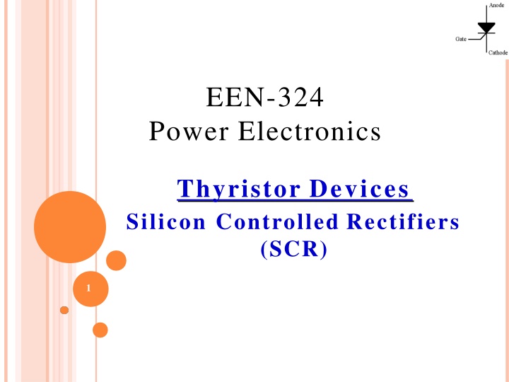 Silicon Controlled Rectifiers (SCR) in Power Electronics