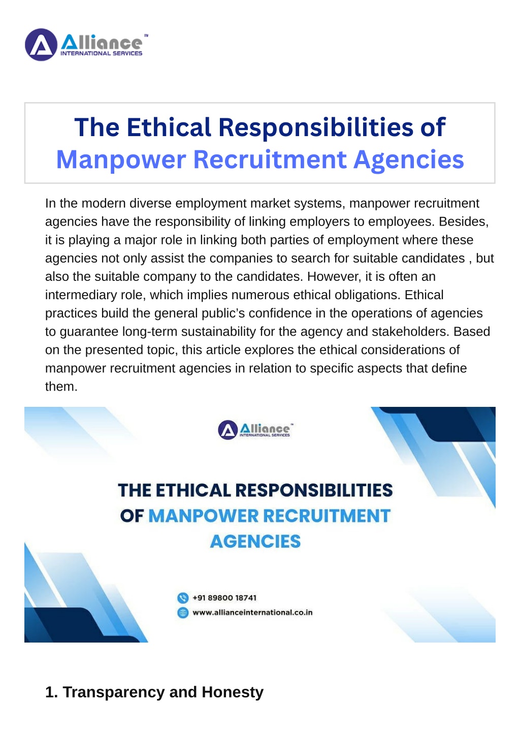 the ethical responsibilities of manpower l.w