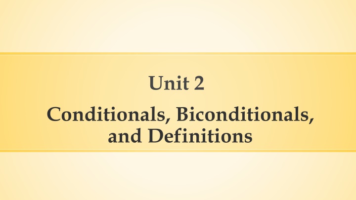 Conditionals and Biconditionals in Logic