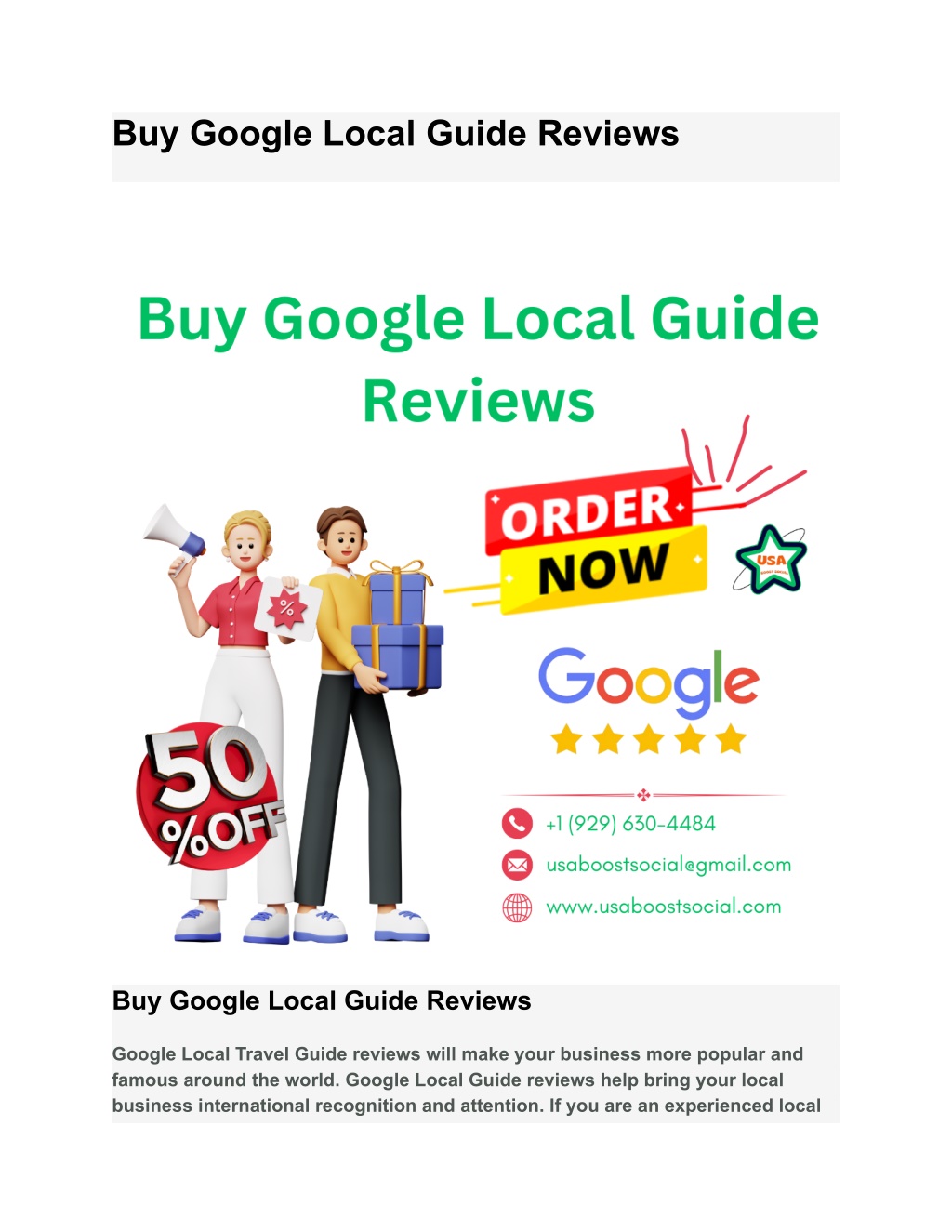 buy google local guide reviews l.w