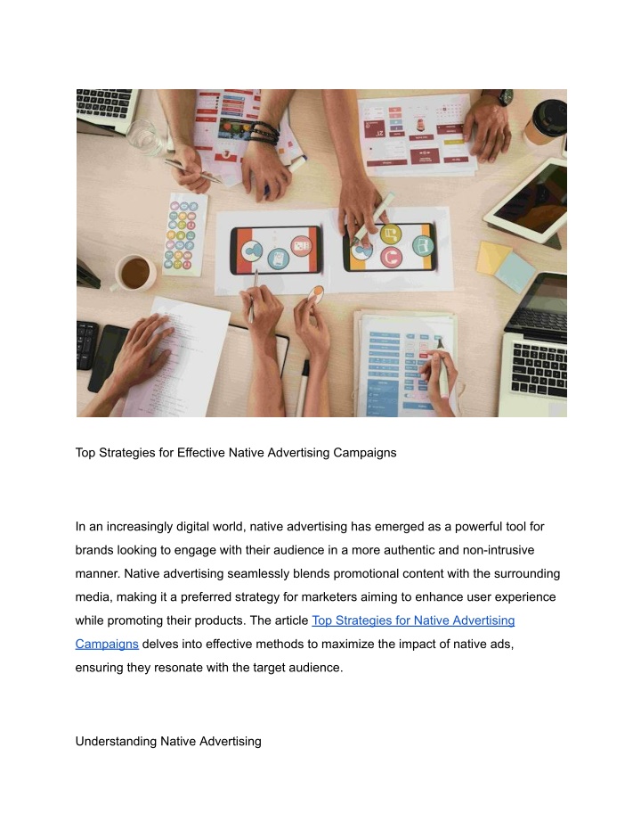 top strategies for effective native advertising n.w