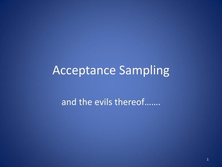 Acceptance Sampling