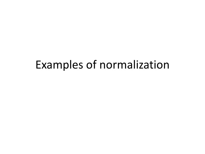 Database Normalization Process