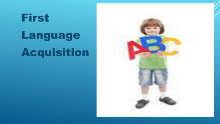 First Language Acquisition Process