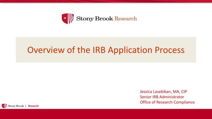 The IRB Application Process Overview