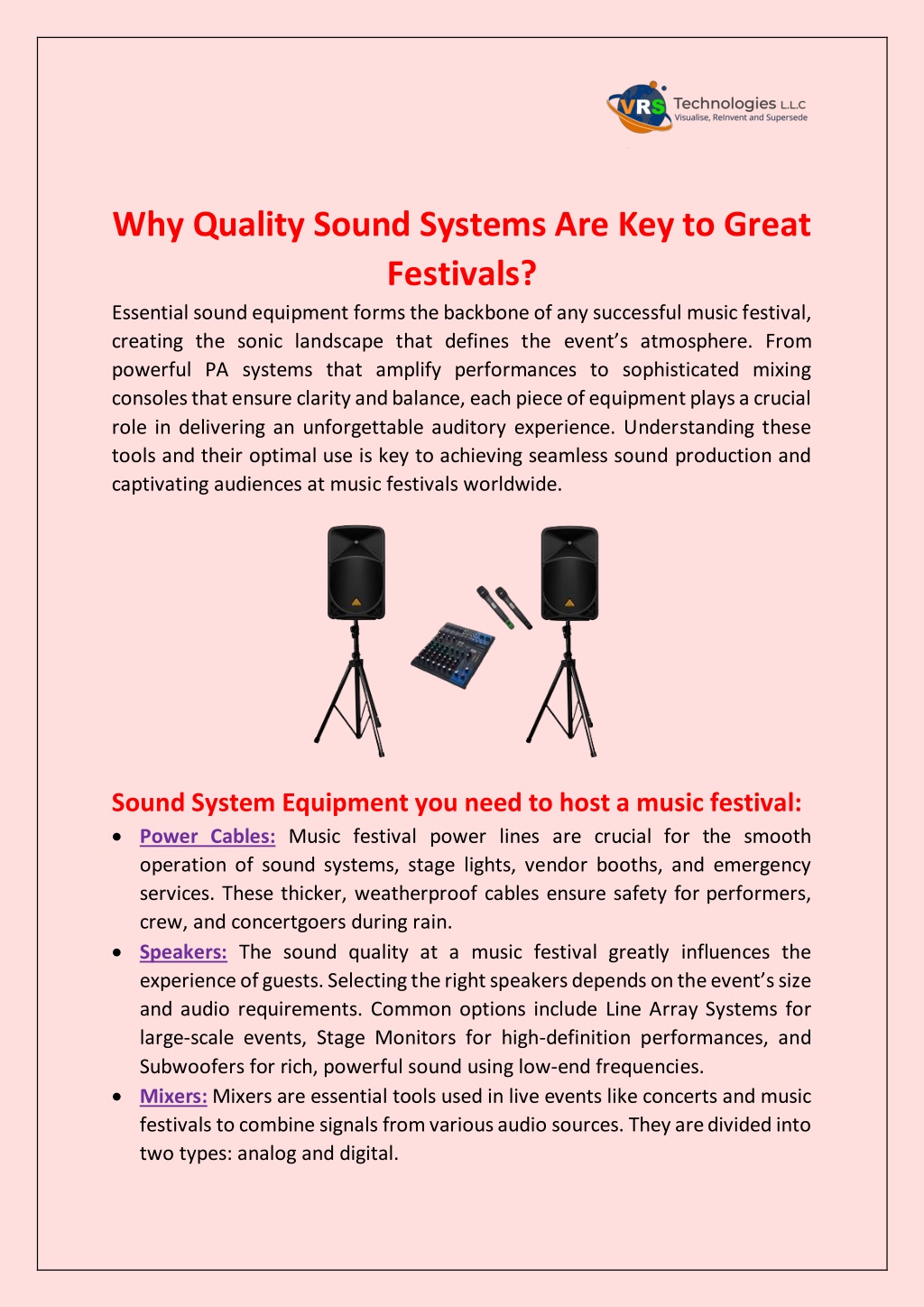 why quality sound systems are key to great l.w