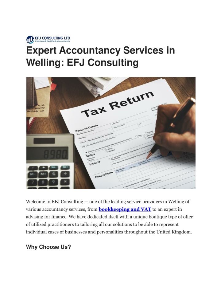 expert accountancy services in welling n.w