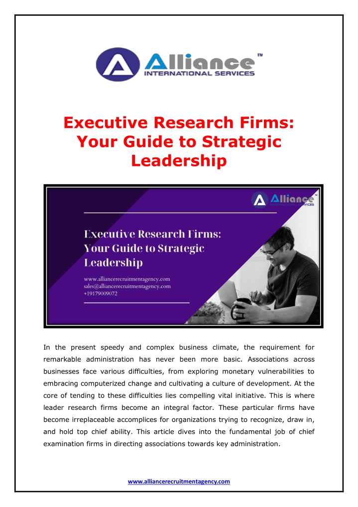 executive research firms your guide to strategic n.w