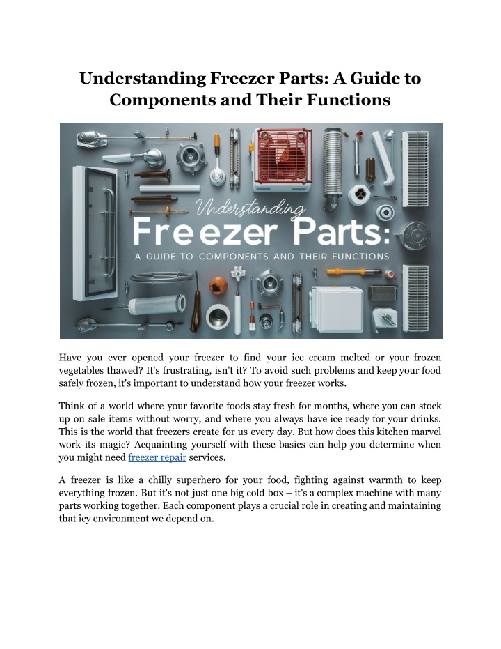 understanding freezer parts a guide to components n.w