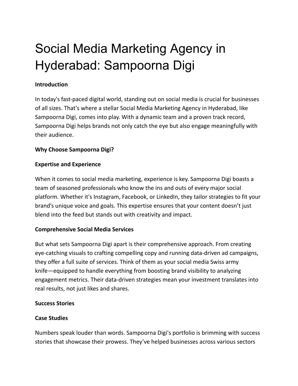 social media marketing agency in hyderabad l.w