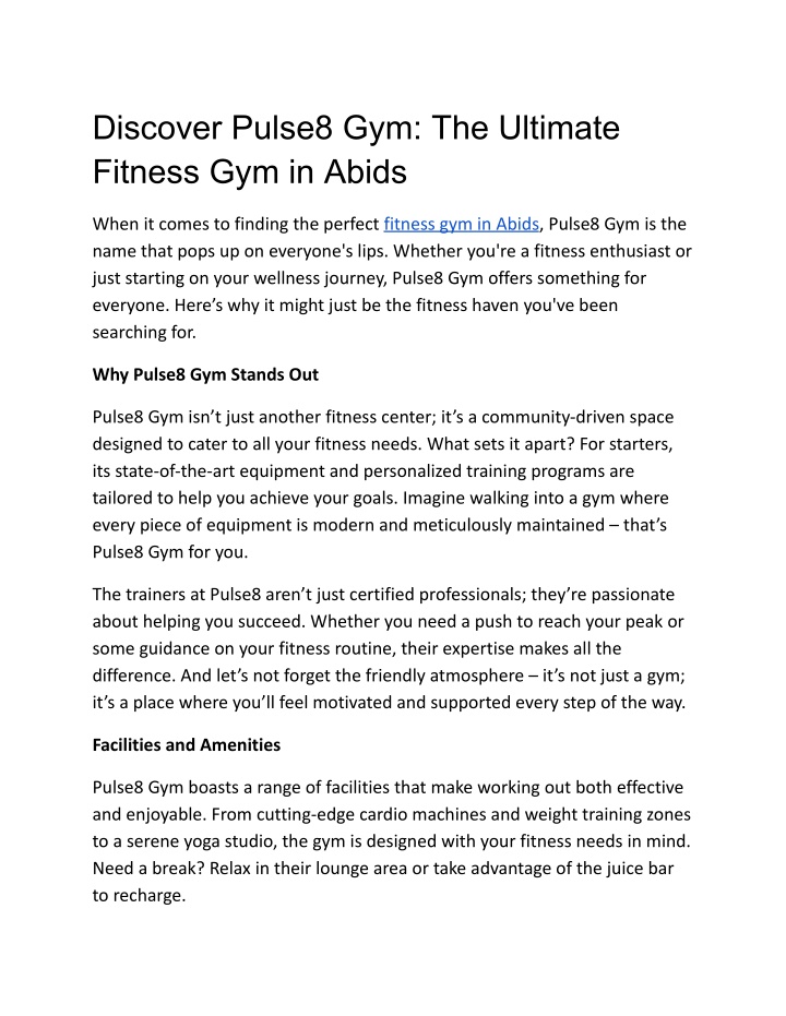 discover pulse8 gym the ultimate fitness n.w