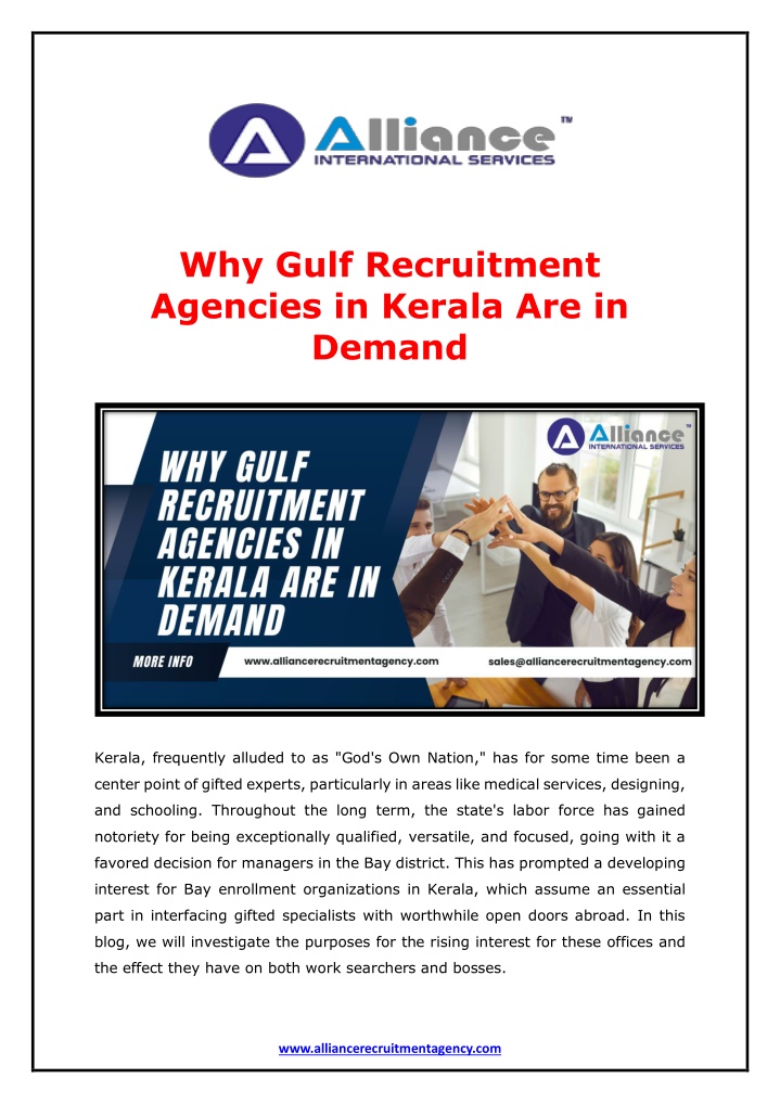 why gulf recruitment agencies in kerala n.w