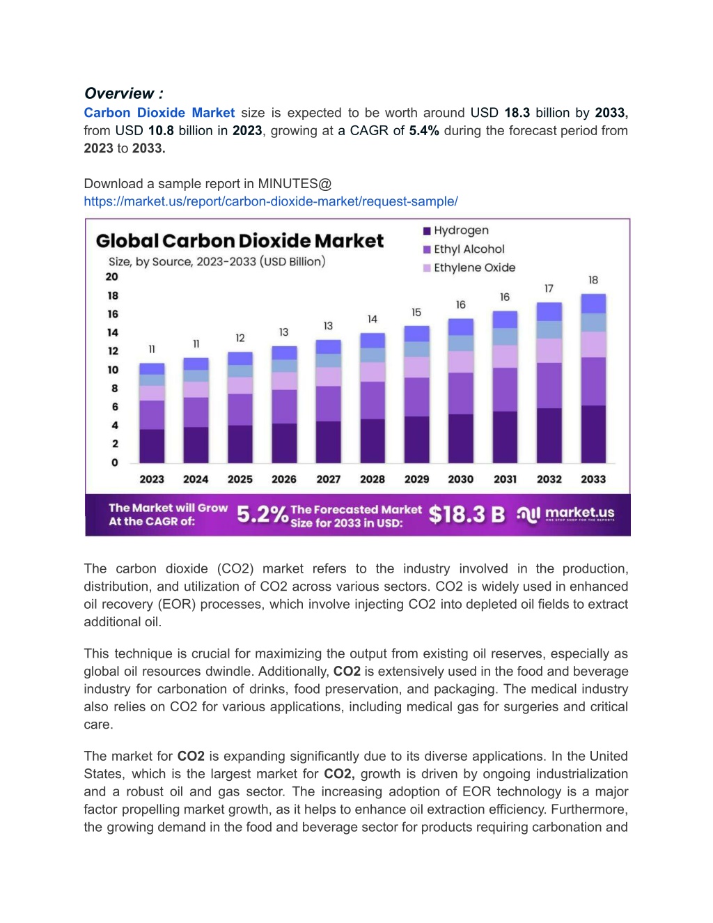 overview carbon dioxide market size is expected l.w