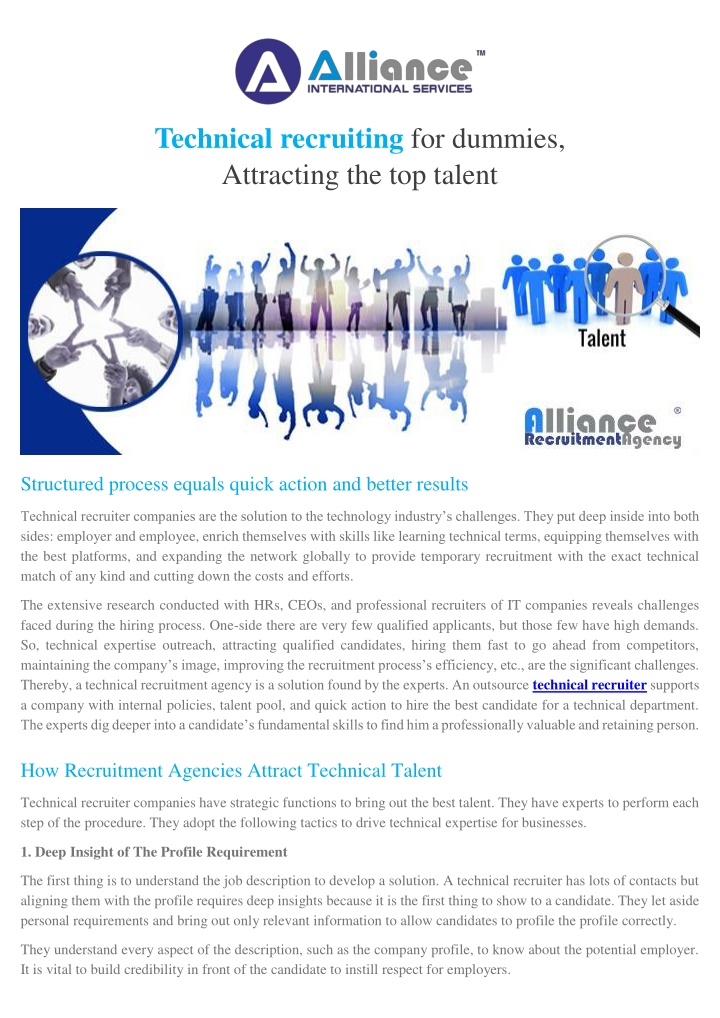 technical recruiting for dummies attracting n.w