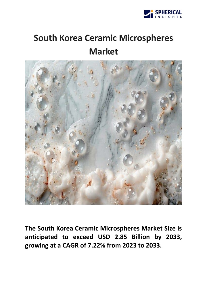 south korea ceramic microspheres market n.w
