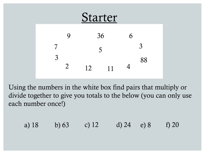 Factors, Highest Common Factor, and Multiples