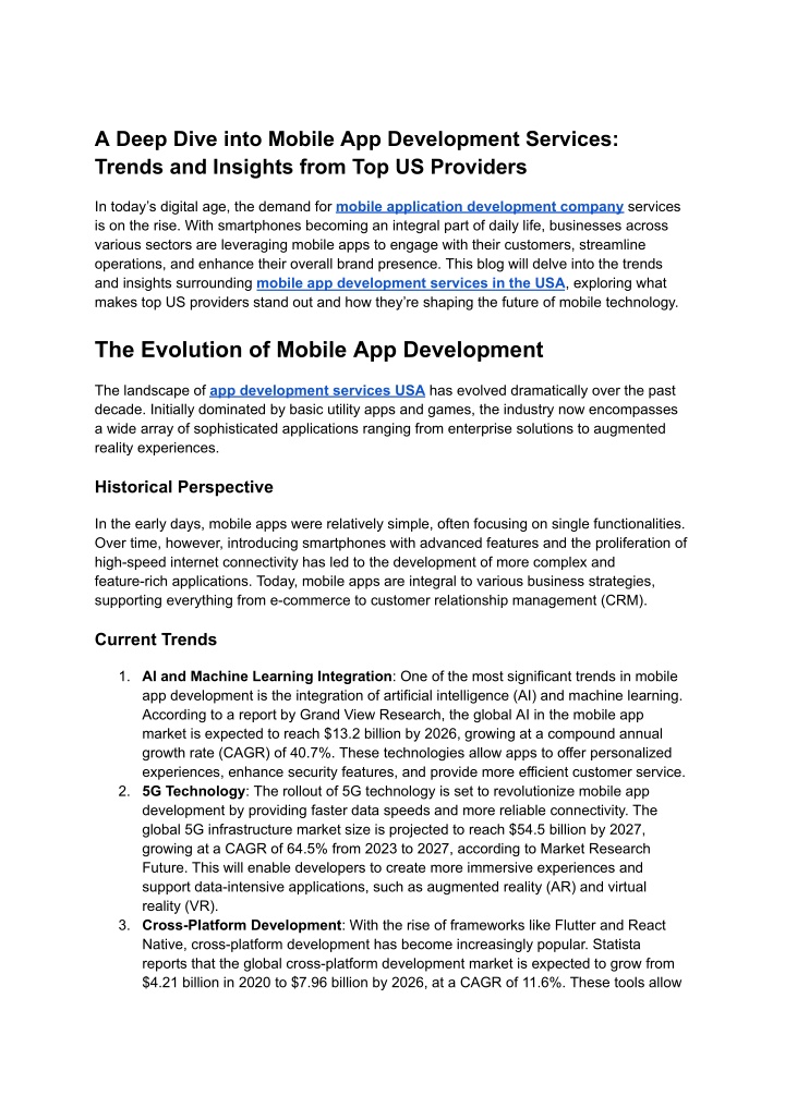 a deep dive into mobile app development services n.w