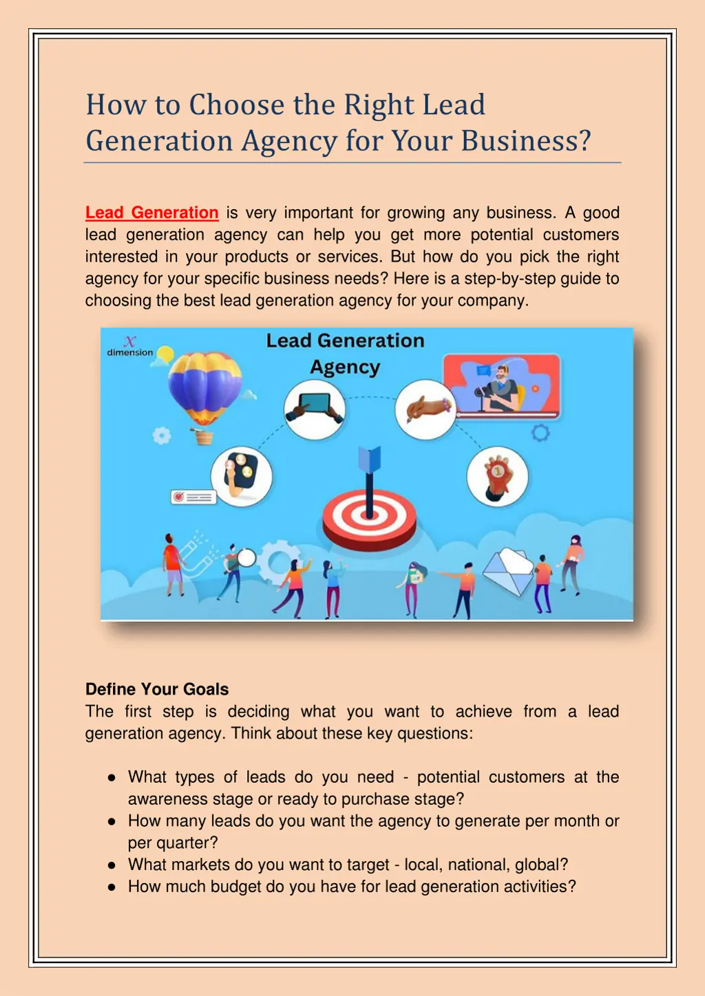 how to choose the right lead generation agency n.