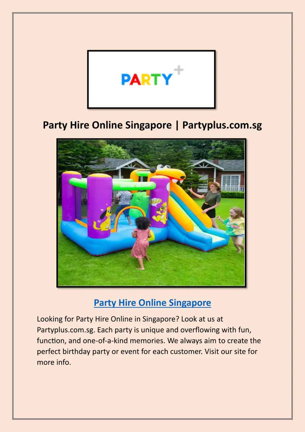 party hire online singapore partyplus com sg n.