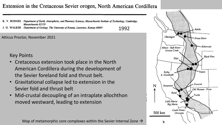 Evolution of Sevier Orogeny and Cretaceous Extension in North American Cordillera