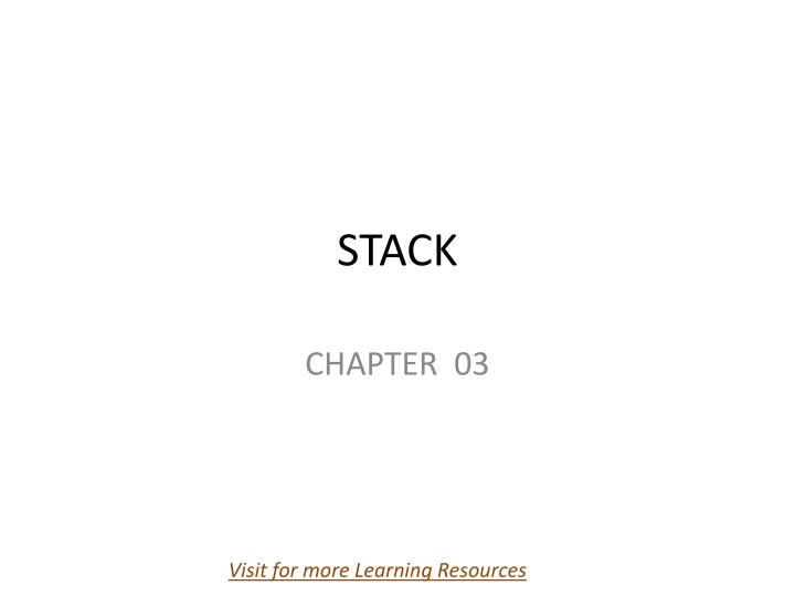 Stacks: Fundamentals and Applications