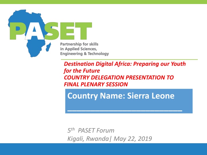 Preparing Sierra Leone's Youth for the Digital Future: Insights from PASET Forum