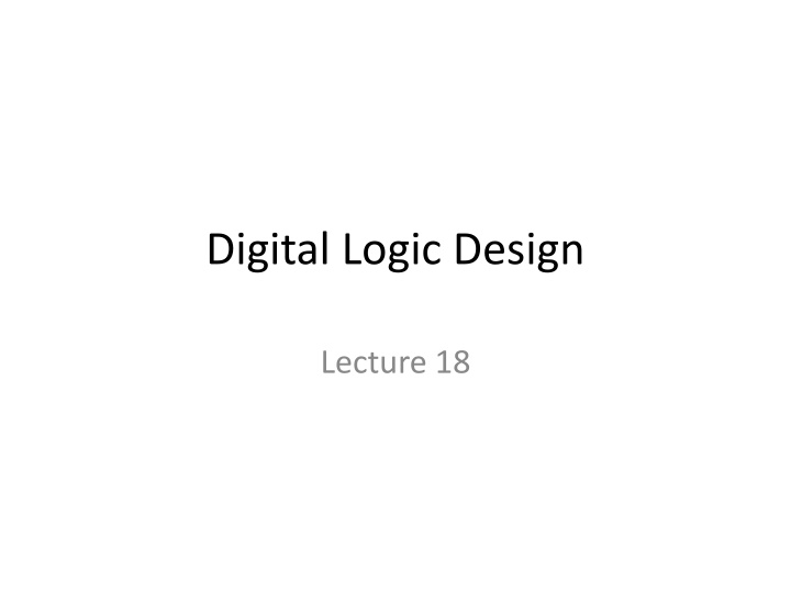 Digital Logic Design Fundamentals