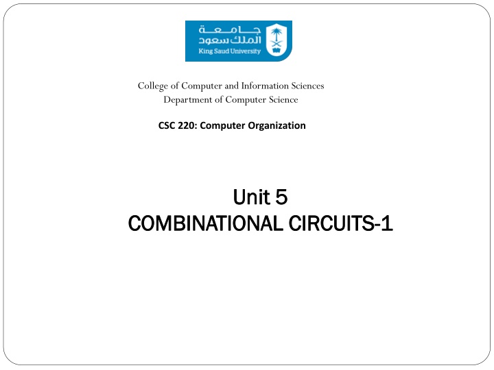Combinational Circuits in Computer Science