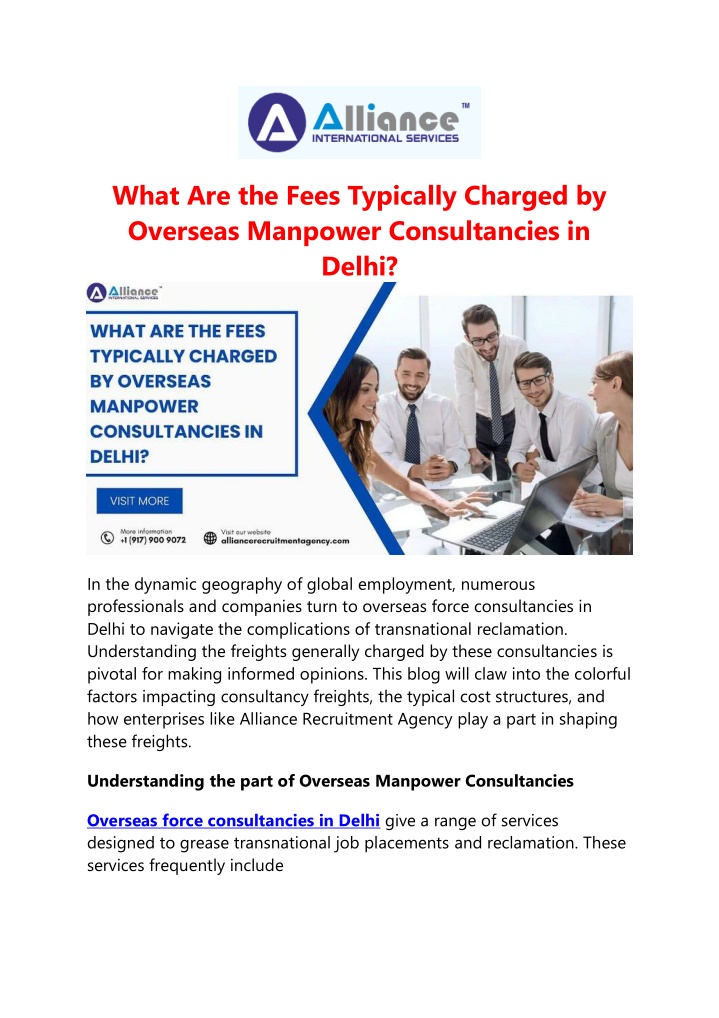 what are the fees typically charged by overseas n.w
