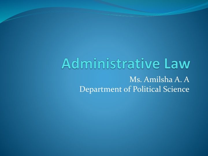 Administrative Law: Definitions and Perspectives