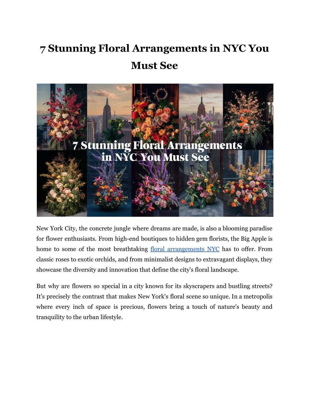 7 stunning floral arrangements in nyc you l.w