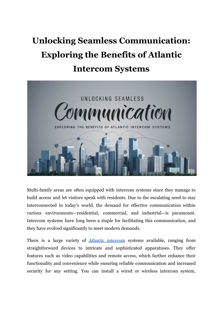 unlocking seamless communication n.w