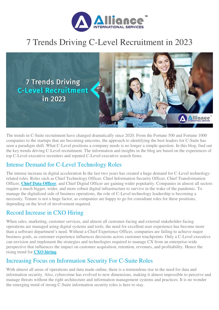 7 trends driving c level recruitment in 2023 n.w