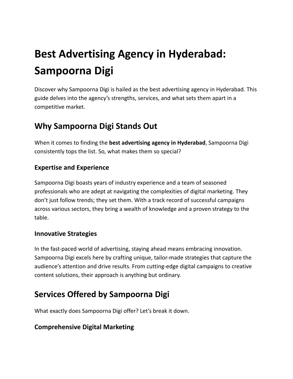 best advertising agency in hyderabad sampoorna l.w